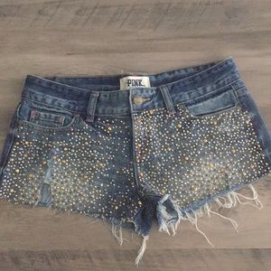 Pink bling shorts